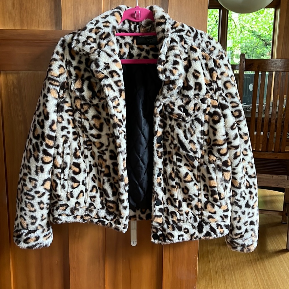 Faux fur jacket size small
